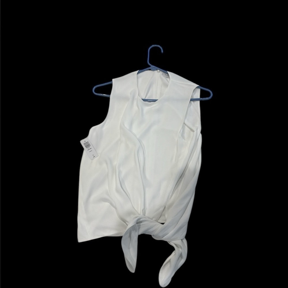 Babaton NWT Size M White Tank tie in front host pick - Picture 3 of 13